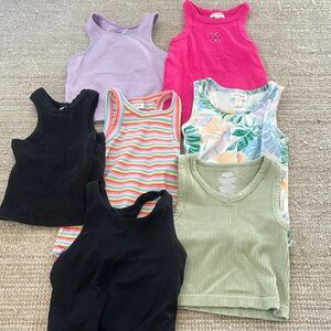 Cotton On Kids Tank Tops - Purple, Pink, Black, Green, Multicolor